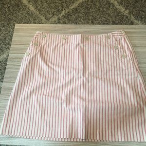 Talbots Candy Stripe Pink Skirt Size 16